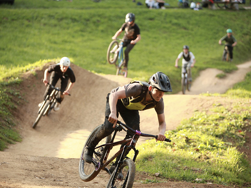 Riders of different skill levels