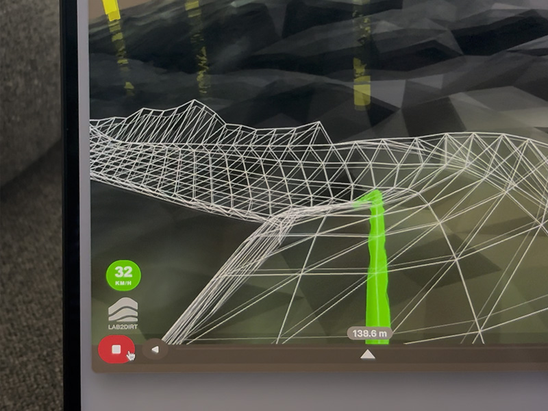 Speed/trajectory plot with jump profile